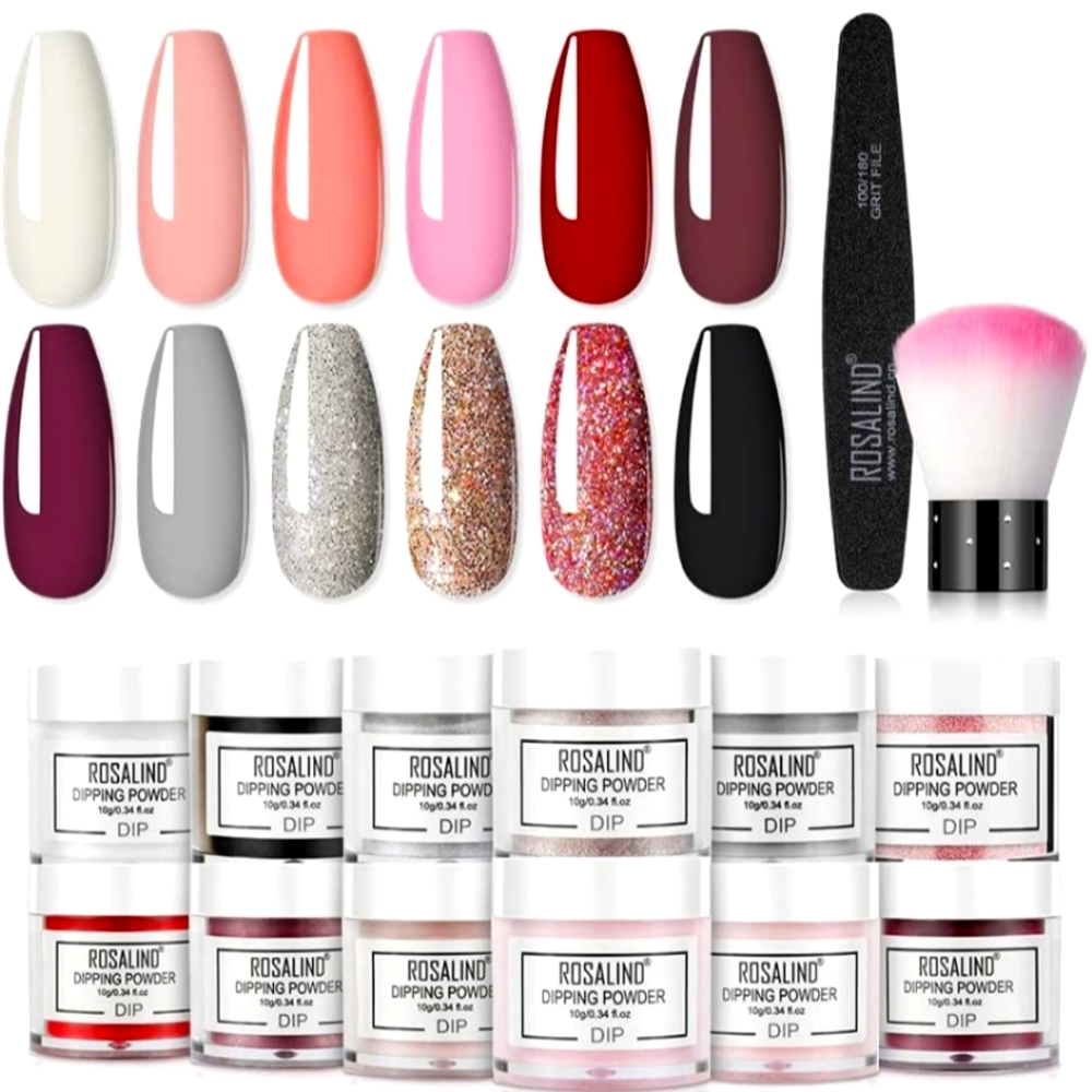 NO UV: Nail dip powder kit [PINKS]